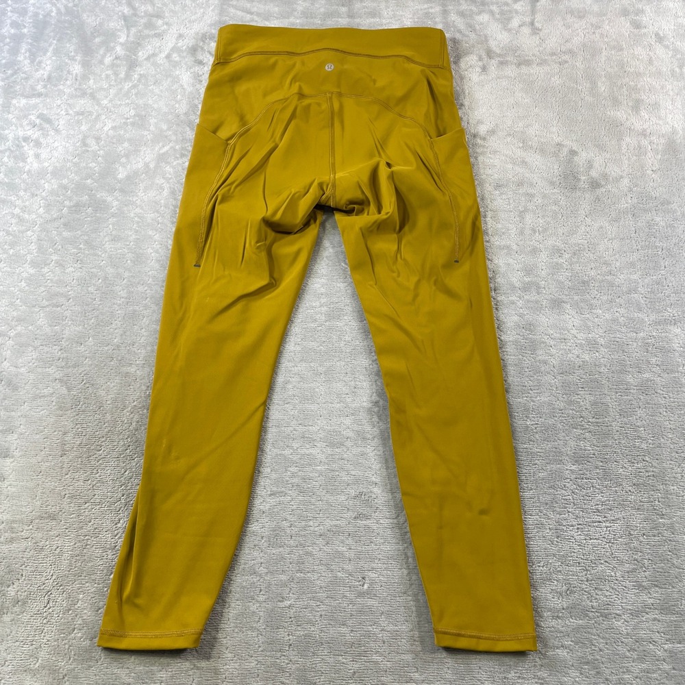 Lululemon Power Thru High-Rise Tight 25" Leggings Womens 10 Gold Spice Train Gym - Picture 6 of 11